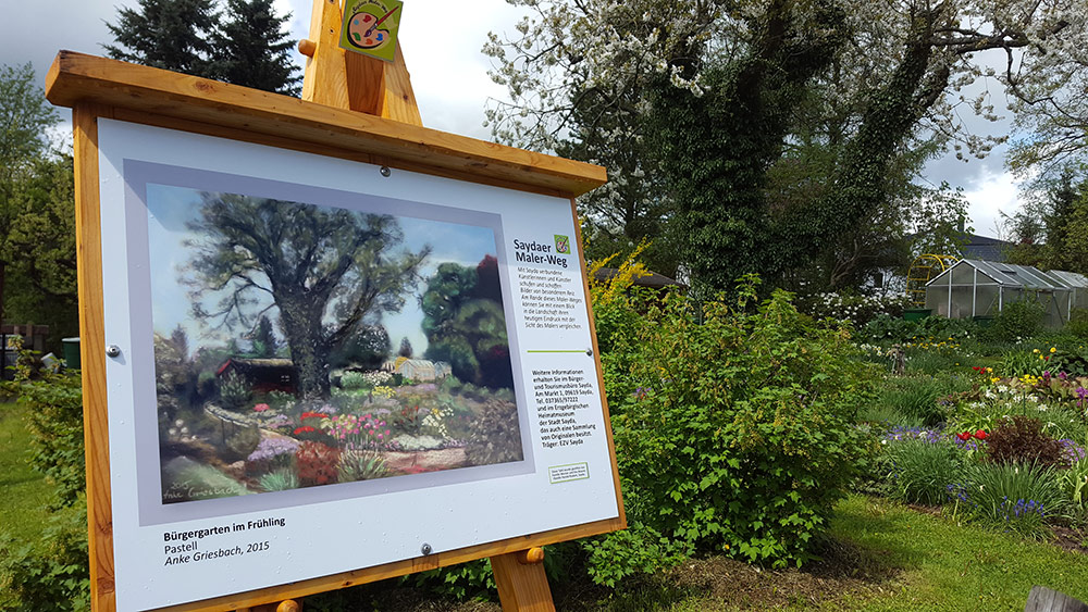 Das Bild vor dem heutigen Garten mit Gewächshaus