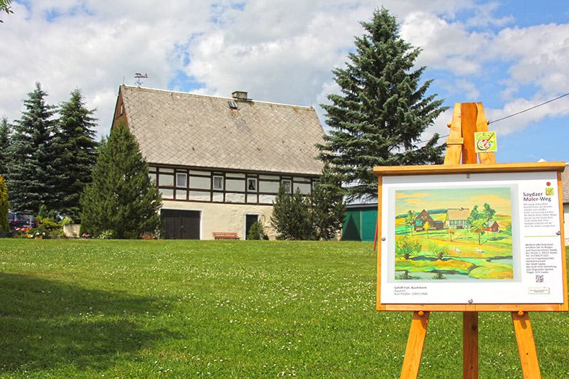 das aktuelle Buschmann Haus im Hintergund